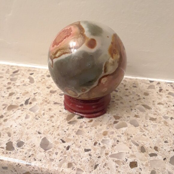 Polychrome Jasper Sphere - Picture 12 of 12